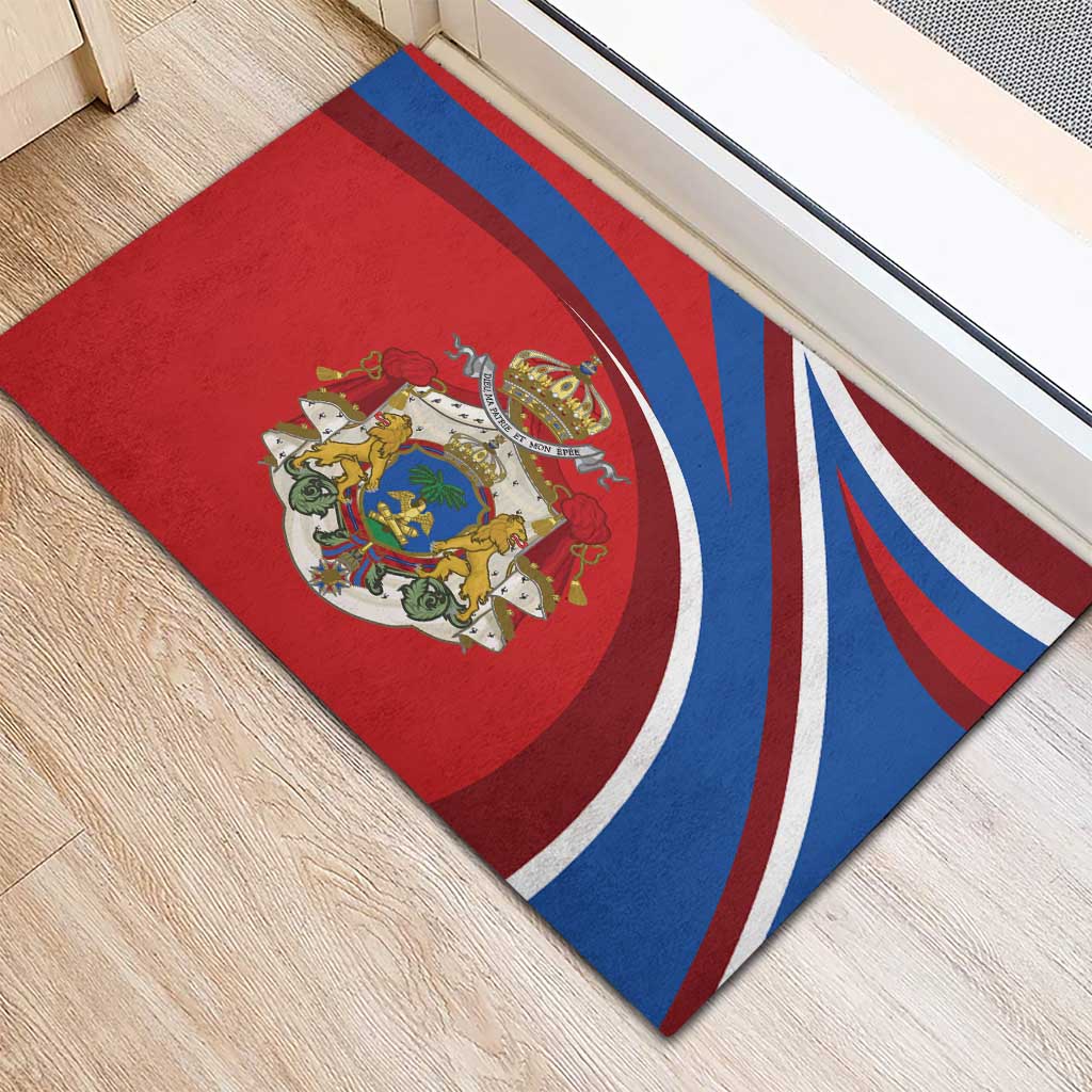 Second Empire of Haiti Personalized Rubber Doormat Imperial Flag of Haiti 1849-1859