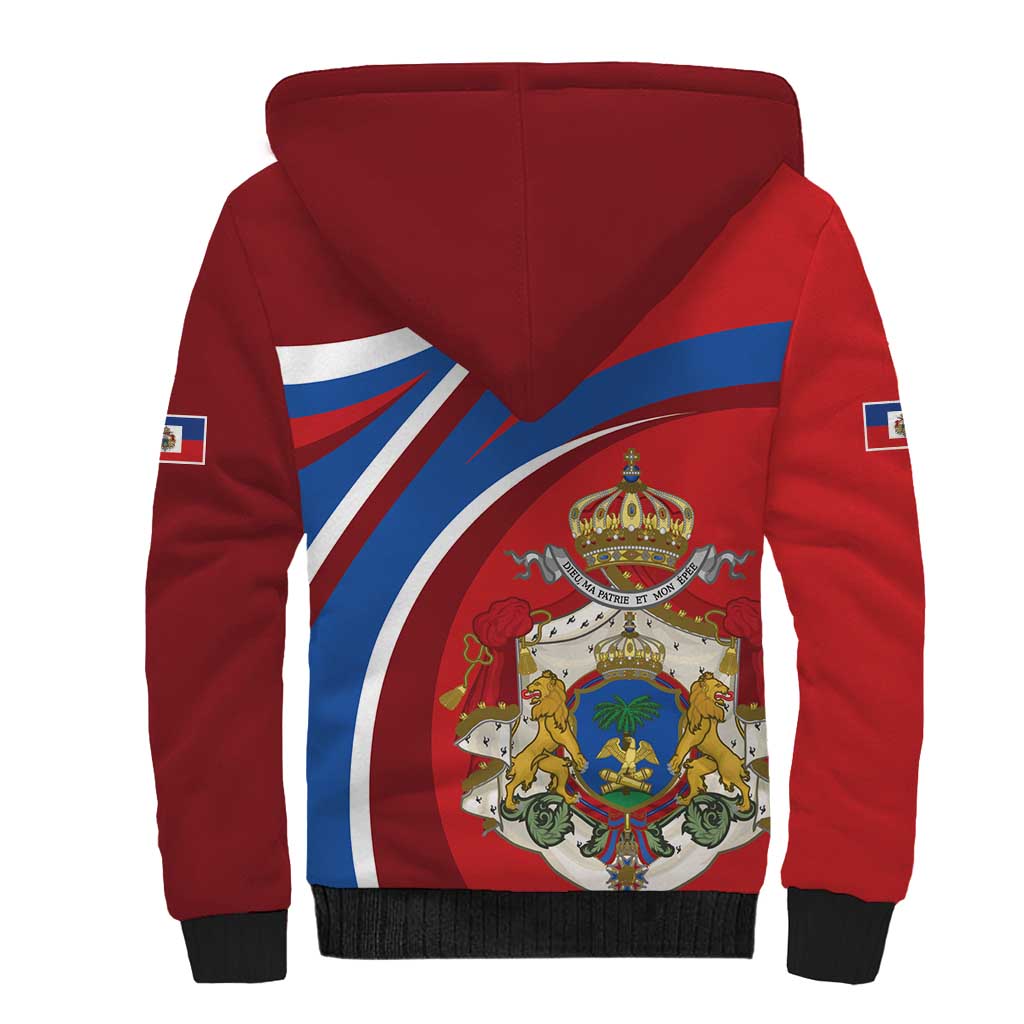 Second Empire of Haiti Personalized Sherpa Hoodie Imperial Flag of Haiti 1849-1859