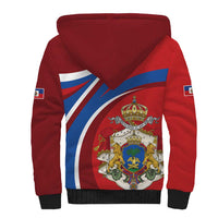 Second Empire of Haiti Personalized Sherpa Hoodie Imperial Flag of Haiti 1849-1859
