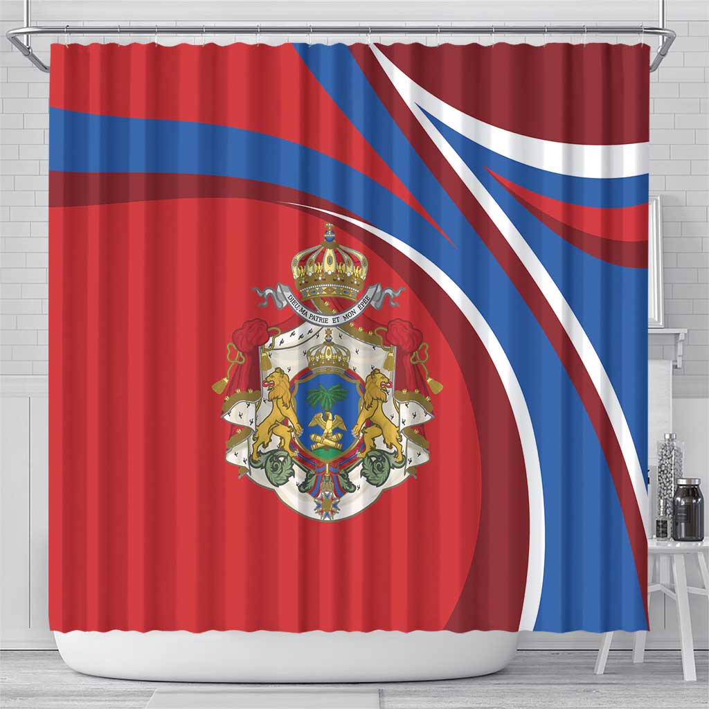 Second Empire of Haiti Personalized Shower Curtain Imperial Flag of Haiti 1849-1859