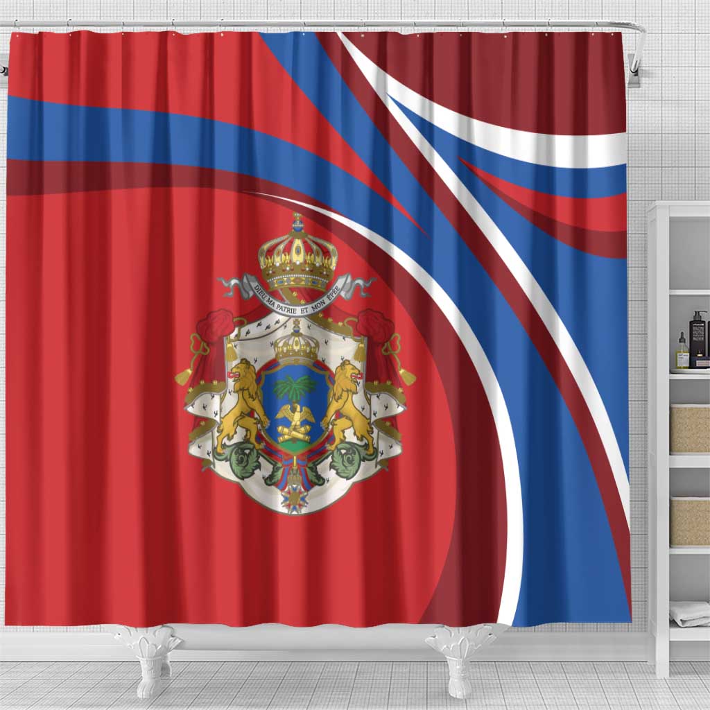Second Empire of Haiti Personalized Shower Curtain Imperial Flag of Haiti 1849-1859