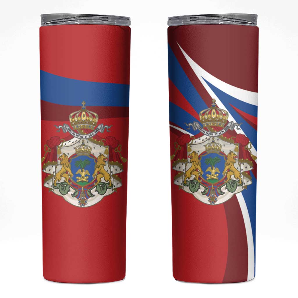 Second Empire of Haiti Personalized Skinny Tumbler Imperial Flag of Haiti 1849-1859