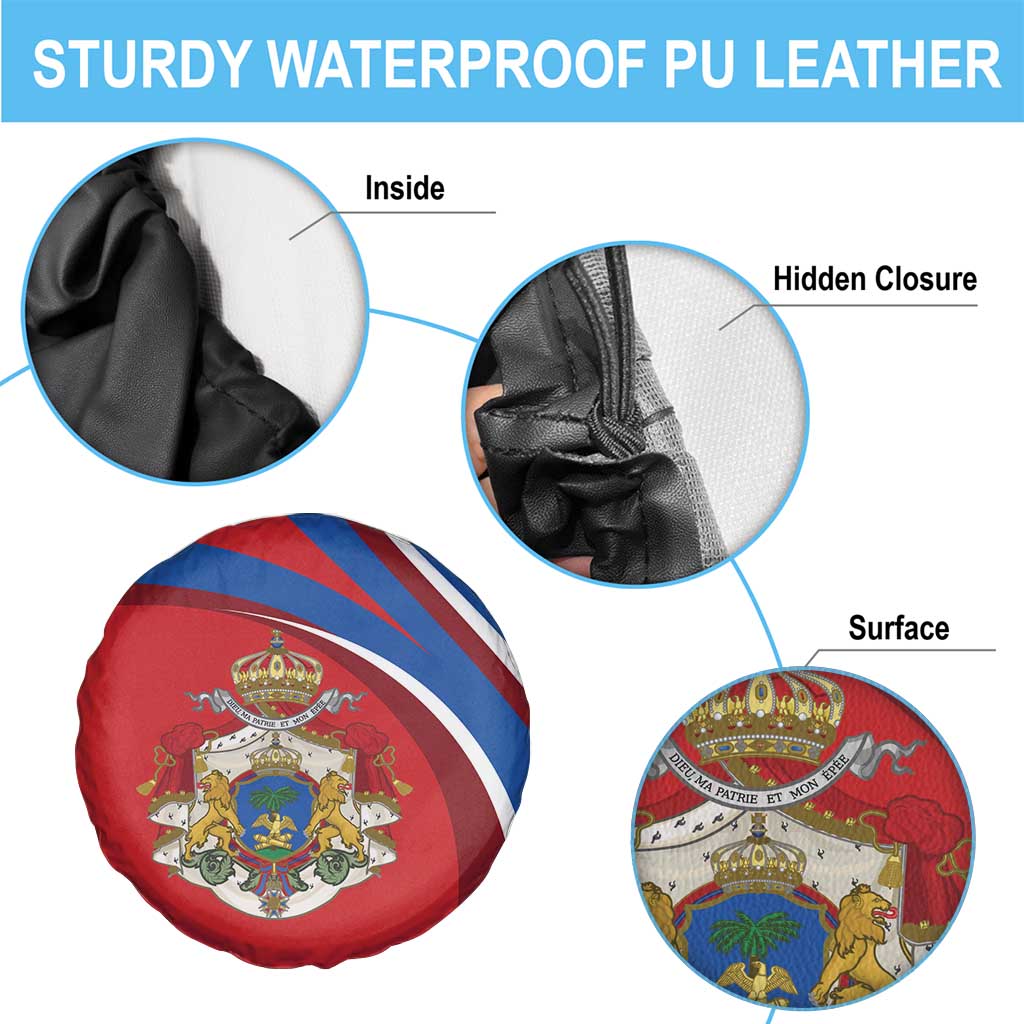 Second Empire of Haiti Personalized Spare Tire Cover Imperial Flag of Haiti 1849-1859