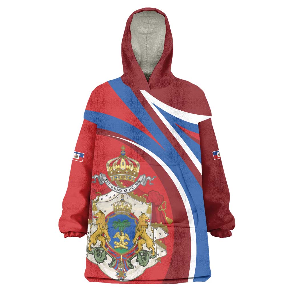 Second Empire of Haiti Personalized Wearable Blanket Hoodie Imperial Flag of Haiti 1849-1859