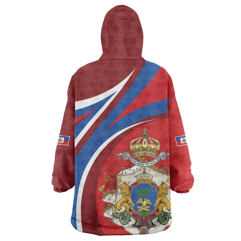 Second Empire of Haiti Personalized Wearable Blanket Hoodie Imperial Flag of Haiti 1849-1859