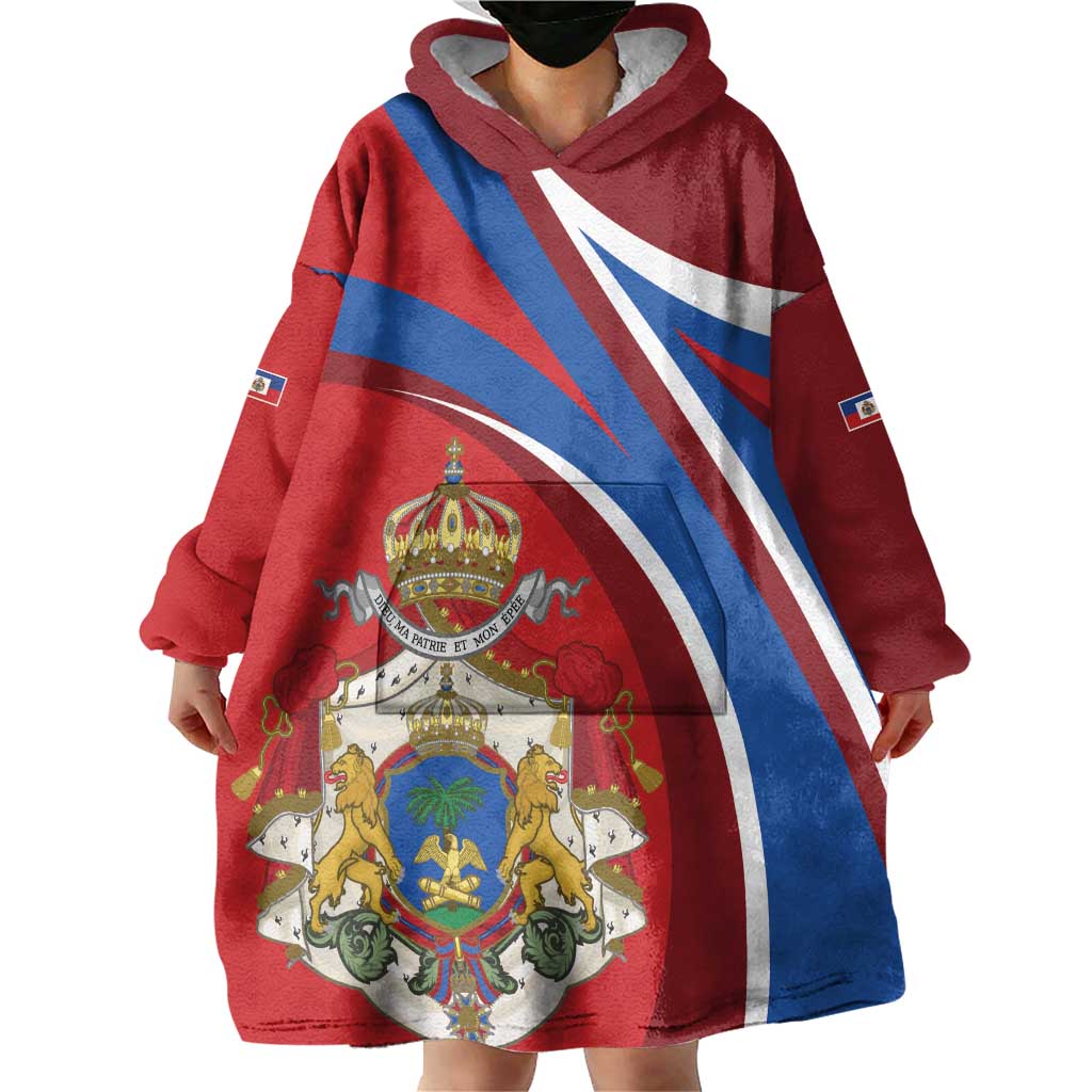 Second Empire of Haiti Personalized Wearable Blanket Hoodie Imperial Flag of Haiti 1849-1859