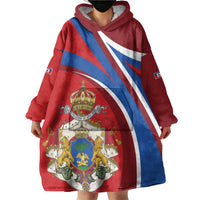 Second Empire of Haiti Personalized Wearable Blanket Hoodie Imperial Flag of Haiti 1849-1859