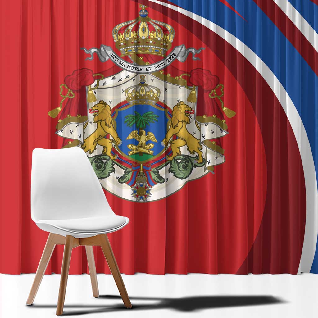 Second Empire of Haiti Personalized Window Curtain Imperial Flag of Haiti 1849-1859