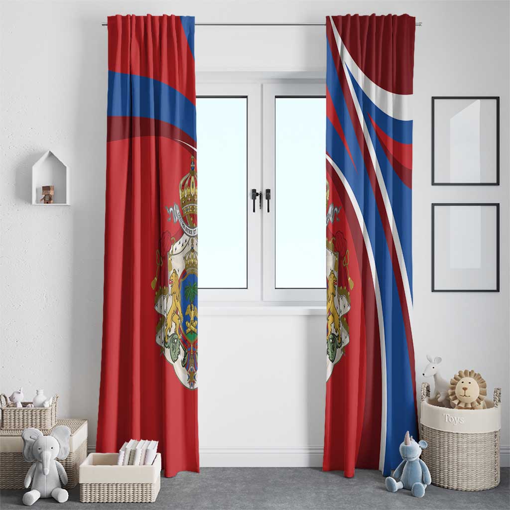 Second Empire of Haiti Personalized Window Curtain Imperial Flag of Haiti 1849-1859