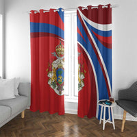 Second Empire of Haiti Personalized Window Curtain Imperial Flag of Haiti 1849-1859
