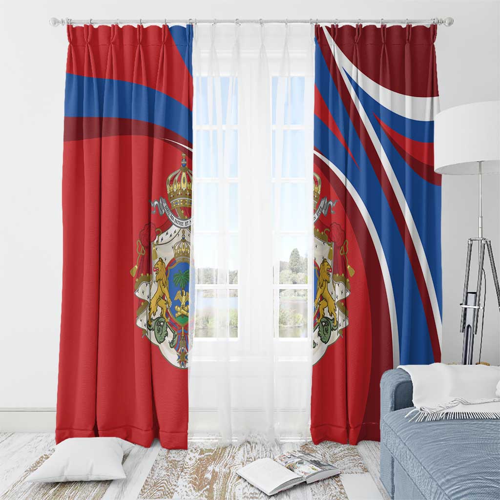 Second Empire of Haiti Personalized Window Curtain Imperial Flag of Haiti 1849-1859