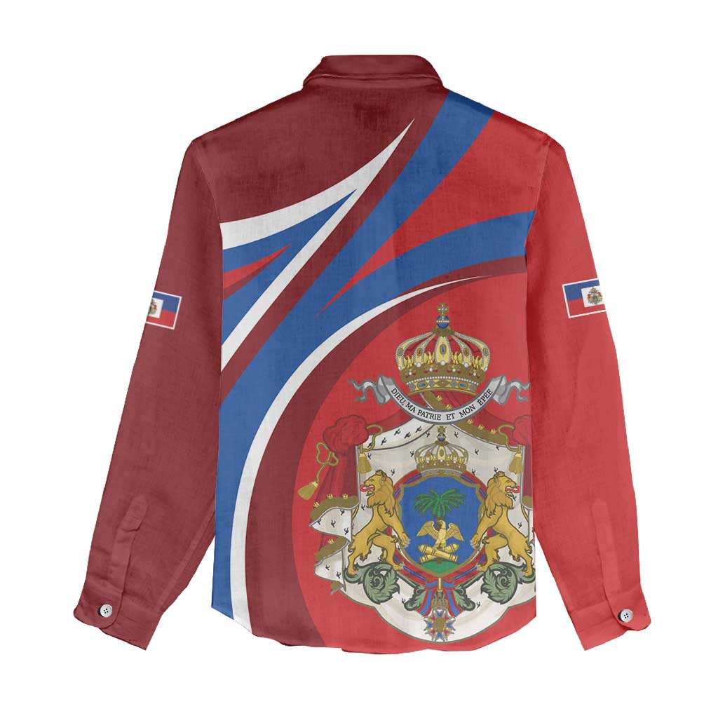 Second Empire of Haiti Personalized Women Casual Shirt Imperial Flag of Haiti 1849-1859