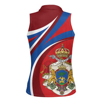 Second Empire of Haiti Personalized Women Sleeveless Polo Shirt Imperial Flag of Haiti 1849-1859