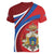 Second Empire of Haiti Personalized Women V-Neck T-Shirt Imperial Flag of Haiti 1849-1859