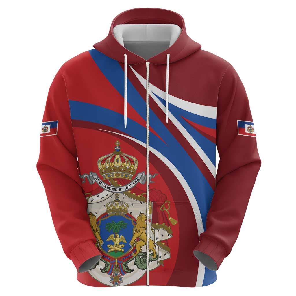 Second Empire of Haiti Personalized Zip Hoodie Imperial Flag of Haiti 1849-1859