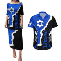 Israel Couples Matching Puletasi Dress and Hawaiian Shirt Stars of David Sporty Style LT9 - Wonder Print Shop