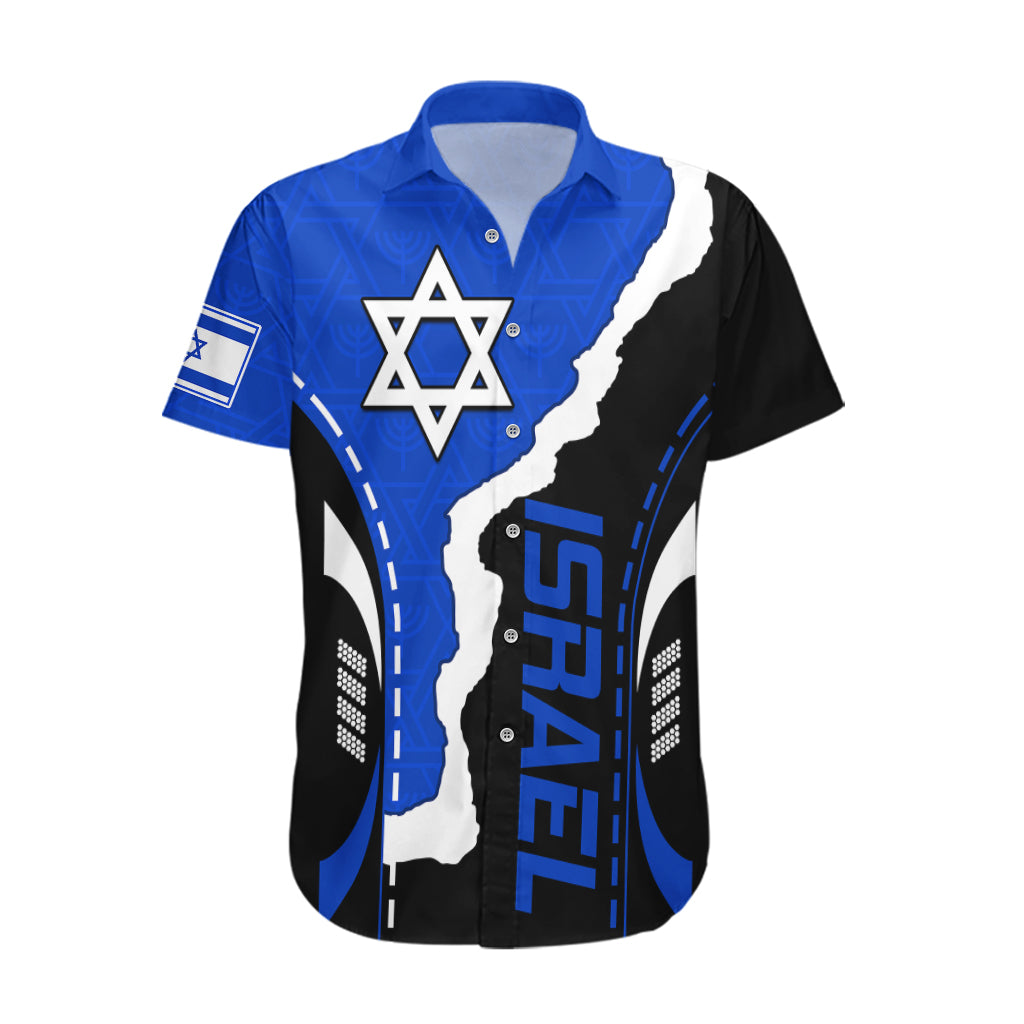 Israel Hawaiian Shirt Stars of David Sporty Style - Wonder Print Shop
