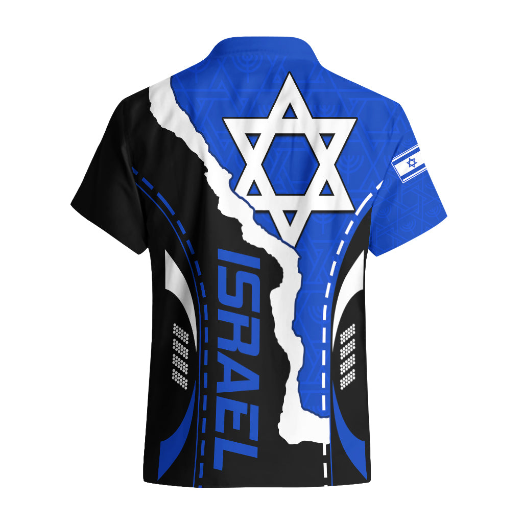 Israel Hawaiian Shirt Stars of David Sporty Style - Wonder Print Shop