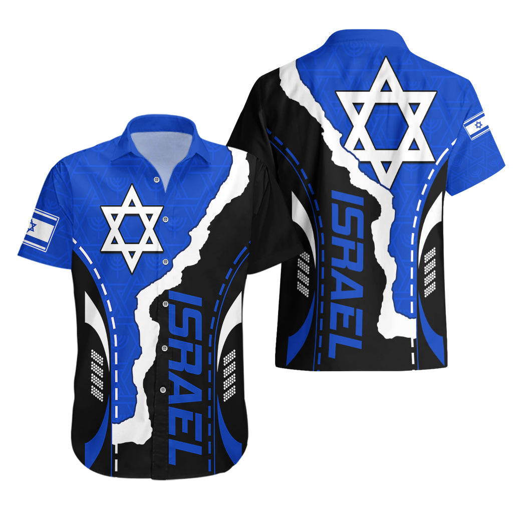 Israel Hawaiian Shirt Stars of David Sporty Style - Wonder Print Shop