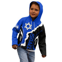 Israel Kid Hoodie Stars of David Sporty Style - Wonder Print Shop