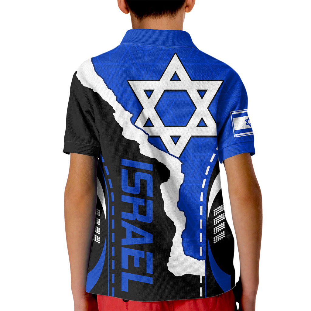 Israel Kid Polo Shirt Stars of David Sporty Style - Wonder Print Shop
