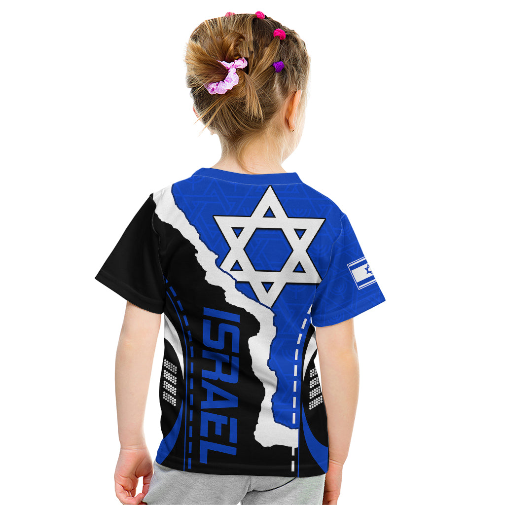 Israel Kid T Shirt Stars of David Sporty Style - Wonder Print Shop