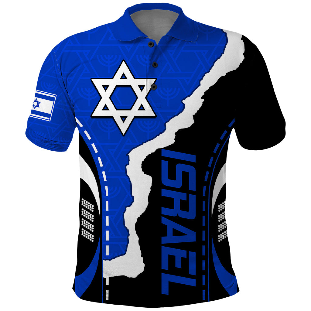 Israel Polo Shirt Stars of David Sporty Style - Wonder Print Shop