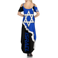 Israel Summer Maxi Dress Stars of David Sporty Style - Wonder Print Shop