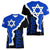 Israel Women V Neck T Shirt Stars of David Sporty Style - Wonder Print Shop