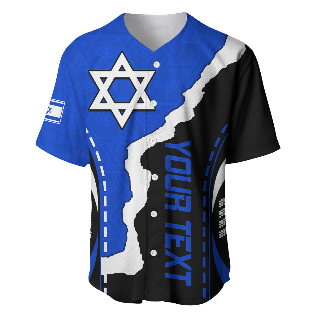 Custom Israel Baseball Jersey Stars of David Sporty Style LT9 - Wonder Print Shop