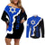 Custom Israel Couples Matching Off Shoulder Short Dress and Long Sleeve Button Shirts Stars of David Sporty Style LT9 - Wonder Print Shop