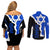 Custom Israel Couples Matching Off Shoulder Short Dress and Long Sleeve Button Shirts Stars of David Sporty Style LT9 - Wonder Print Shop