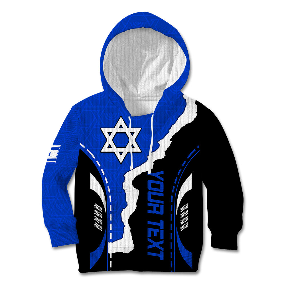 Custom Israel Kid Hoodie Stars of David Sporty Style - Wonder Print Shop
