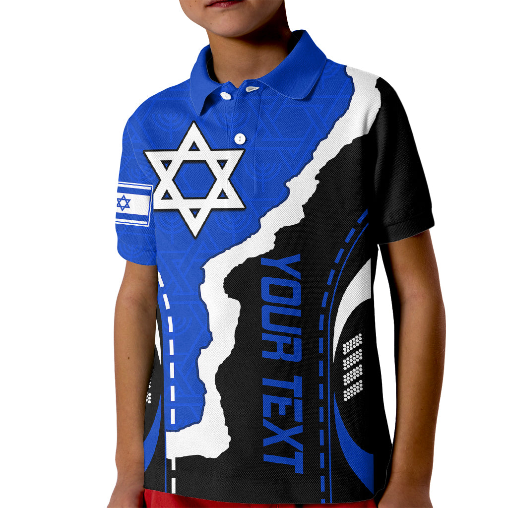 Custom Israel Kid Polo Shirt Stars of David Sporty Style - Wonder Print Shop
