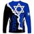Custom Israel Long Sleeve Shirt Stars of David Sporty Style - Wonder Print Shop