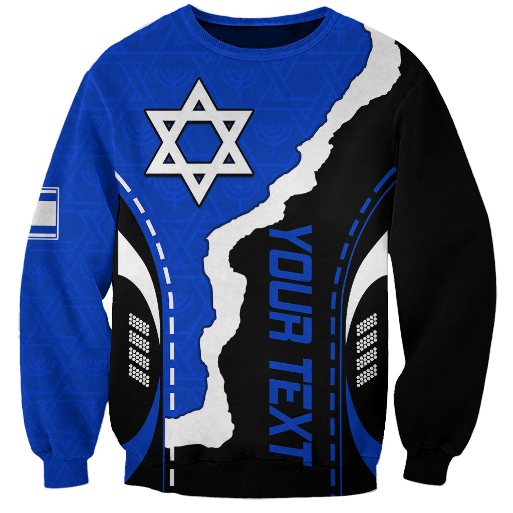 Custom Israel Sweatshirt Stars of David Sporty Style - Wonder Print Shop