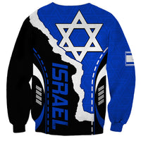 Custom Israel Sweatshirt Stars of David Sporty Style - Wonder Print Shop