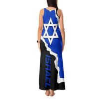 Custom Israel Tank Maxi Dress Stars of David Sporty Style - Wonder Print Shop
