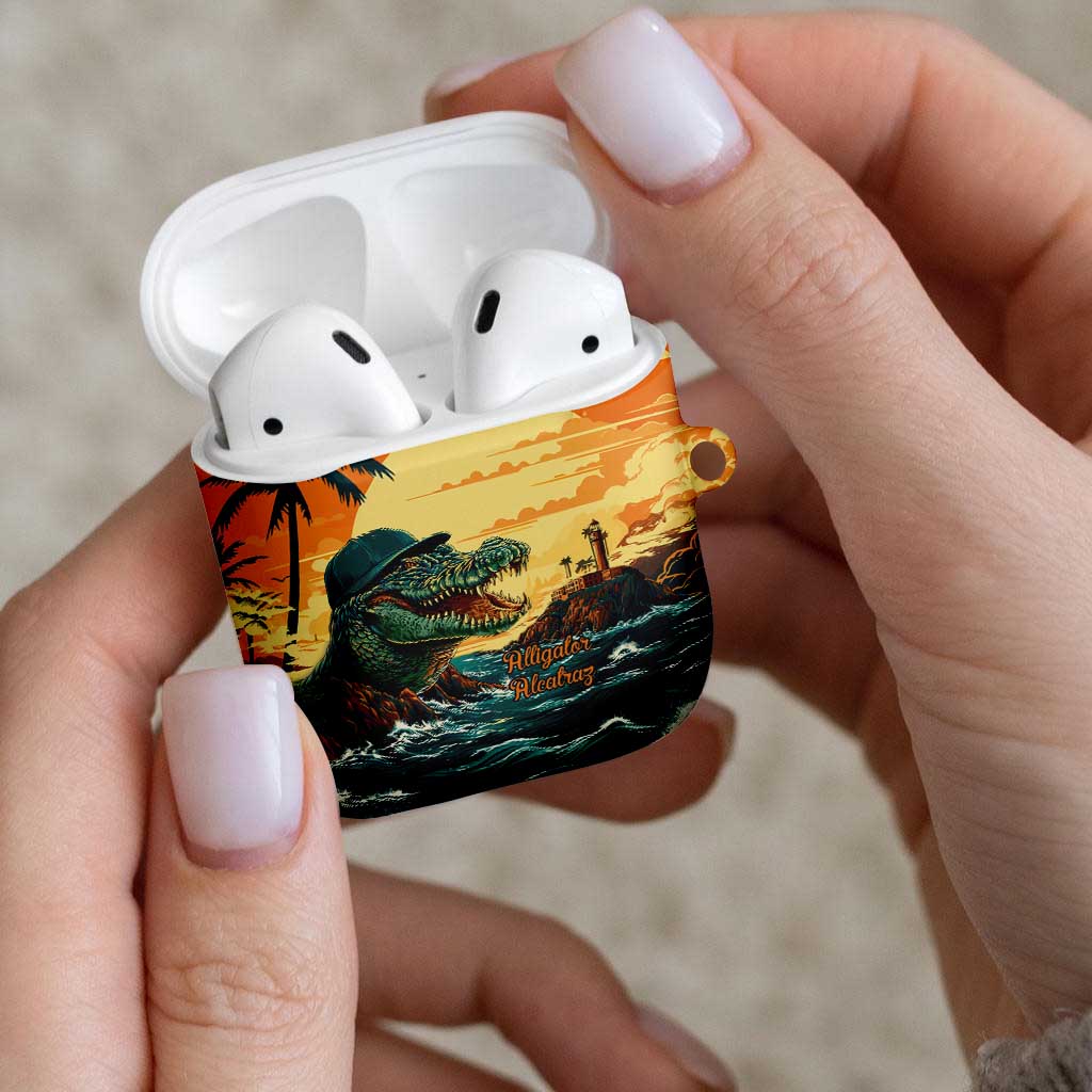 Everglades Alligator Alcatraz Vintage AirPods Case - Wonder Print Shop