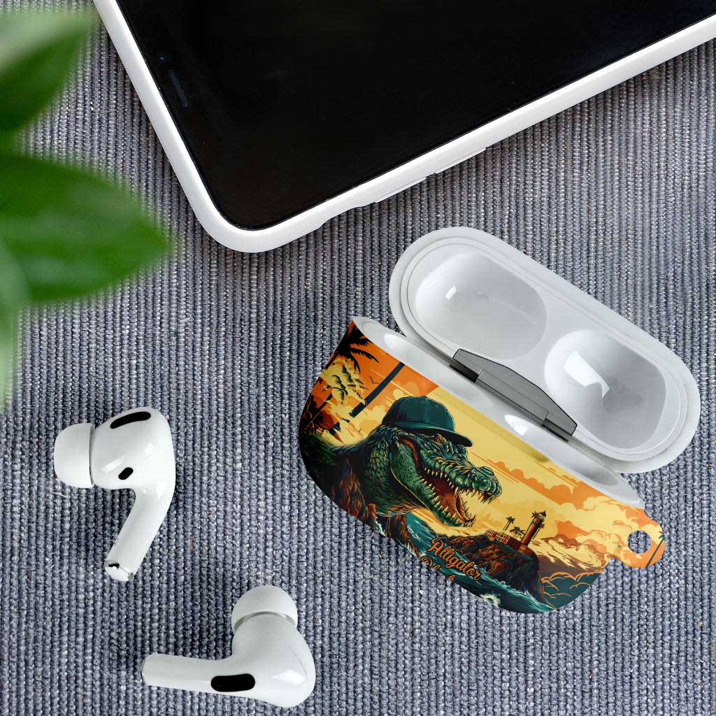 Everglades Alligator Alcatraz Vintage AirPods Case - Wonder Print Shop