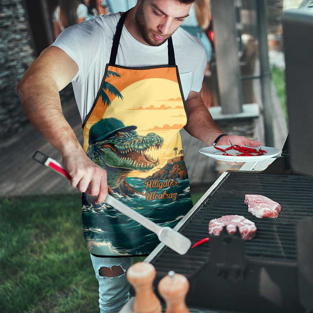 Everglades Alligator Alcatraz Vintage Apron - Wonder Print Shop