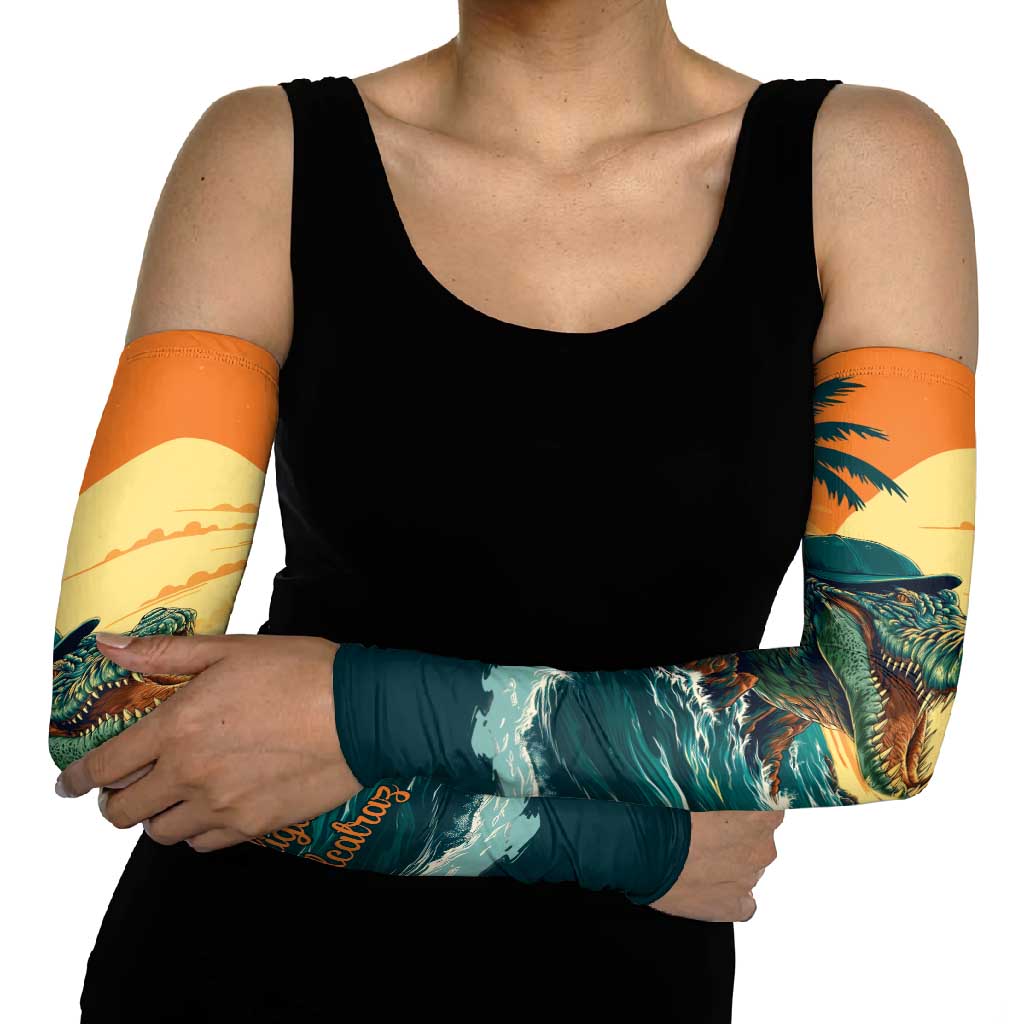 Everglades Alligator Alcatraz Vintage Arm Sleeves - Wonder Print Shop