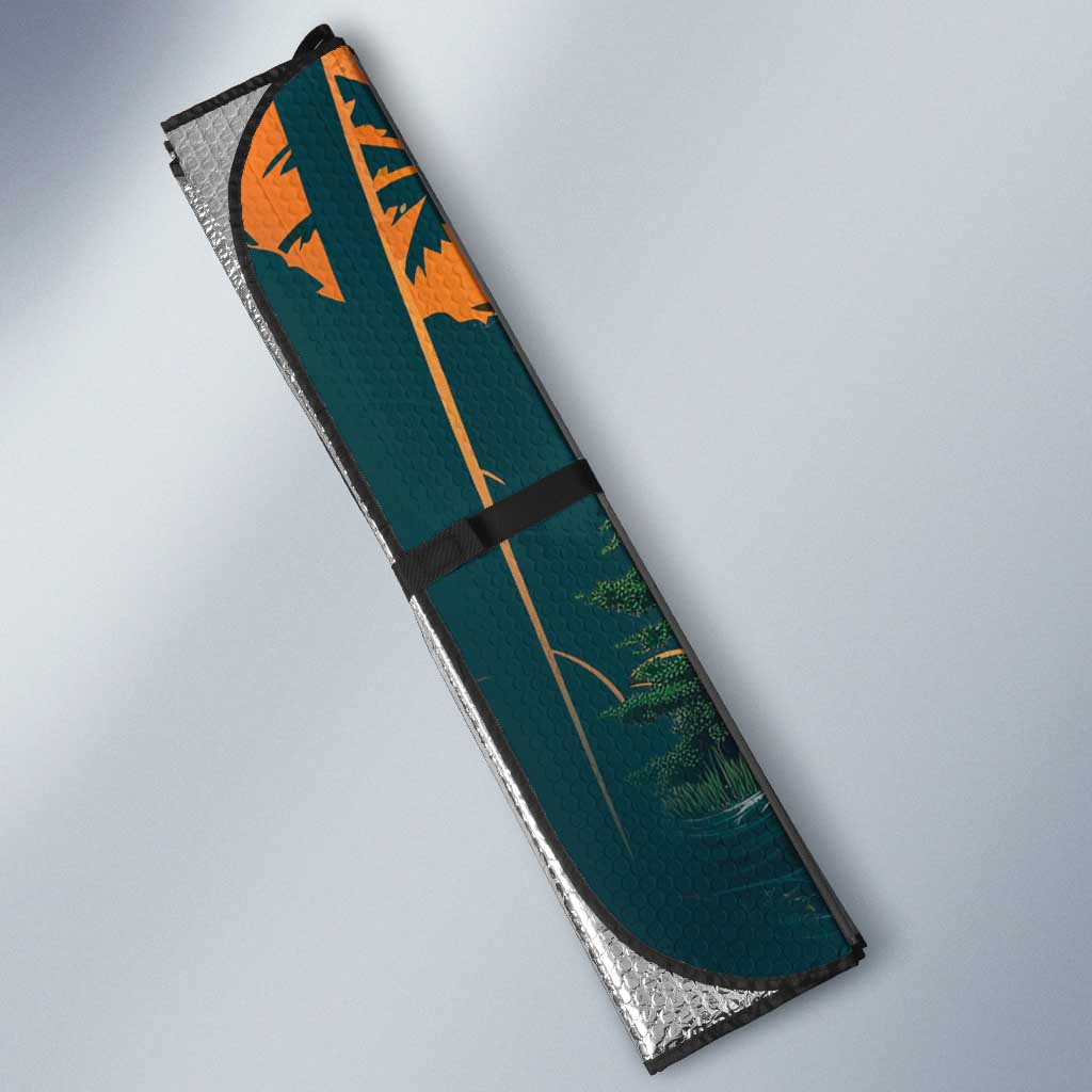 Everglades Alligator Alcatraz Vintage Auto Sun Shade - Wonder Print Shop