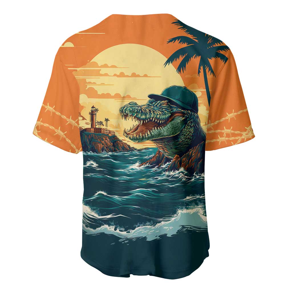 Everglades Alligator Alcatraz Vintage Baseball Jersey - Wonder Print Shop
