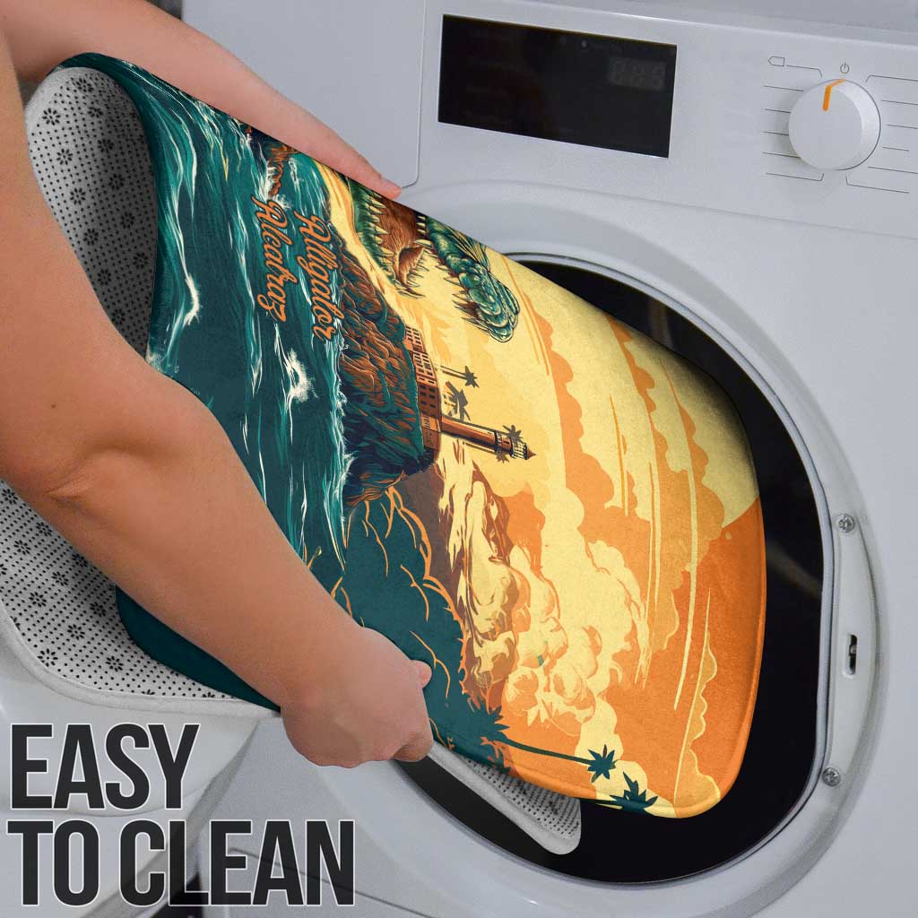 Everglades Alligator Alcatraz Vintage Bathroom Set - Wonder Print Shop