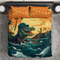 Everglades Alligator Alcatraz Vintage Bedding Set - Wonder Print Shop