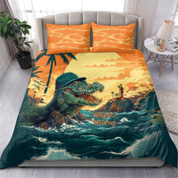 Everglades Alligator Alcatraz Vintage Bedding Set - Wonder Print Shop