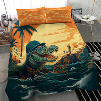 Everglades Alligator Alcatraz Vintage Bedding Set - Wonder Print Shop