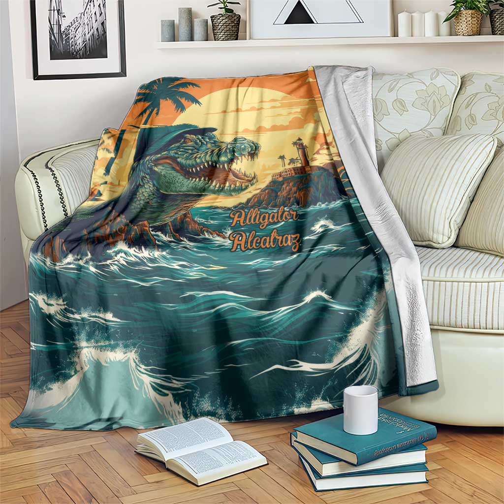 Everglades Alligator Alcatraz Vintage Blanket - Wonder Print Shop