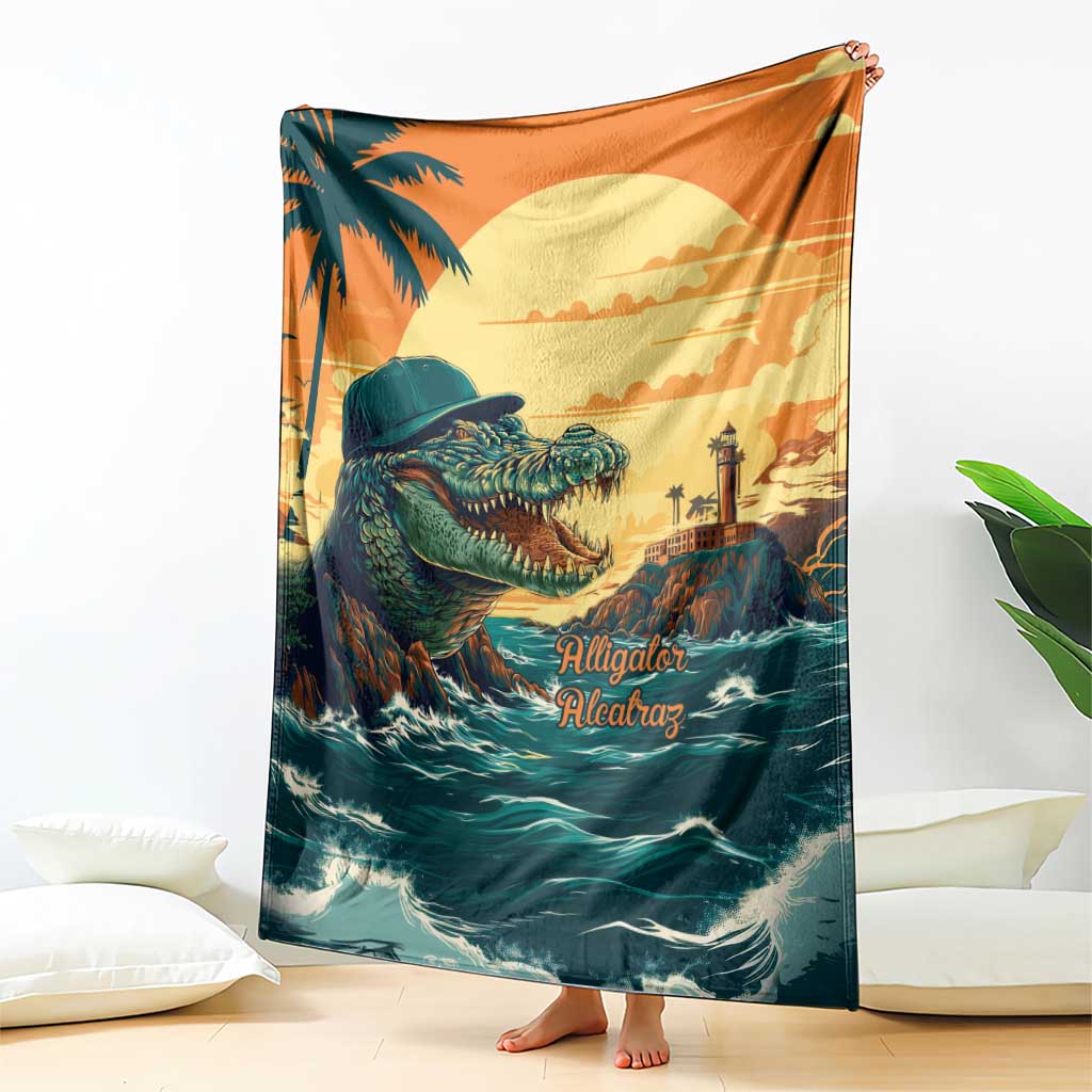 Everglades Alligator Alcatraz Vintage Blanket - Wonder Print Shop